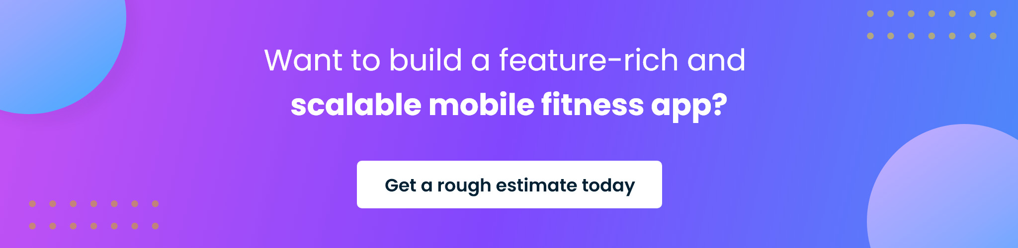 build feature rich mobile fitness app