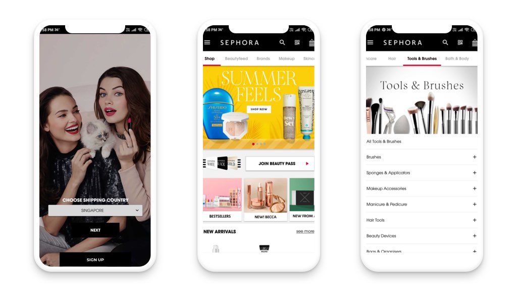 sephora eCommerce app