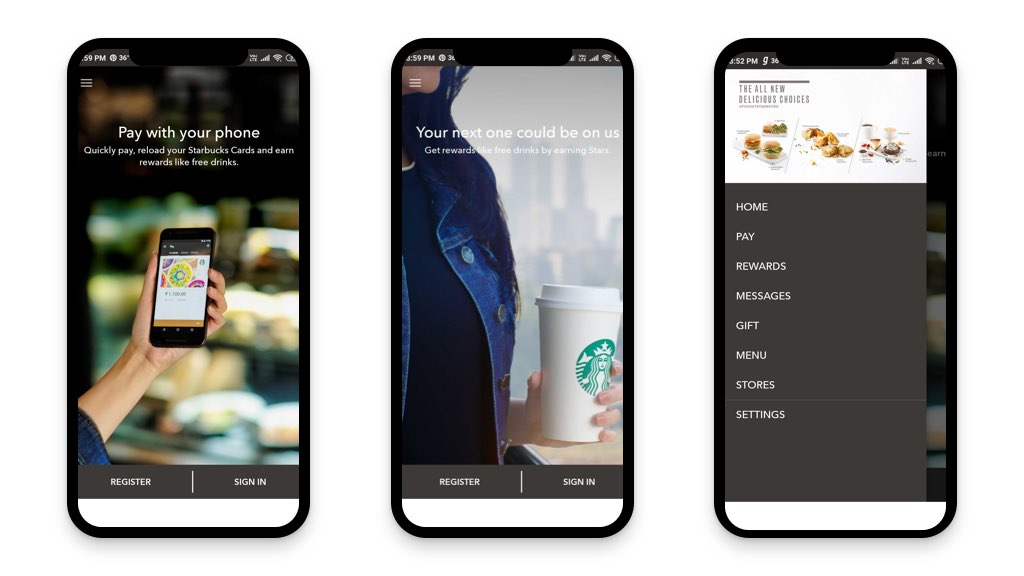 ways to create an app like starbucks
